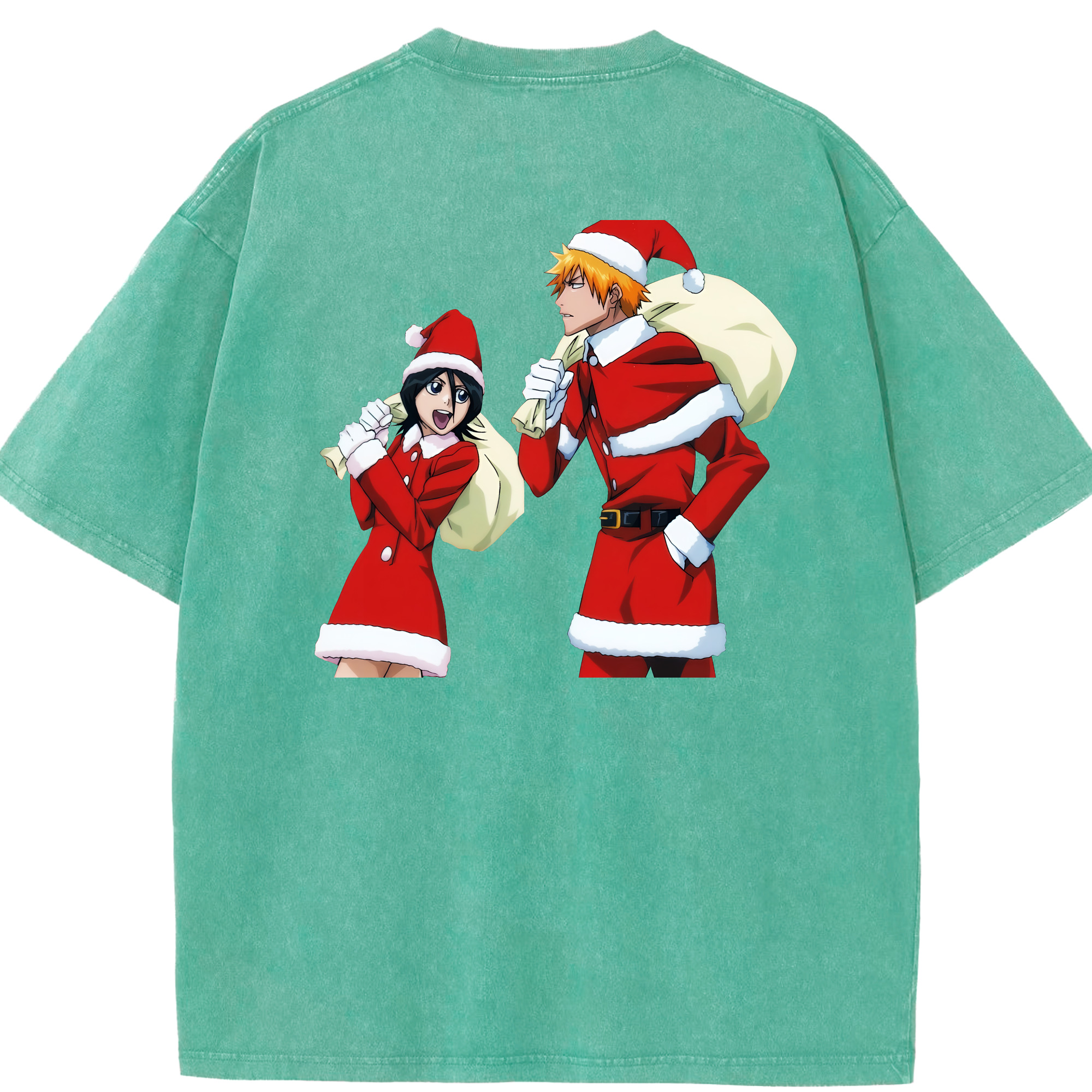 （画像用） ブリーチ 朽木ルキア BLEACH Kuchiki Rukia 綿100% ヴィンテージ風 半袖Tシャツ（背面プリント）